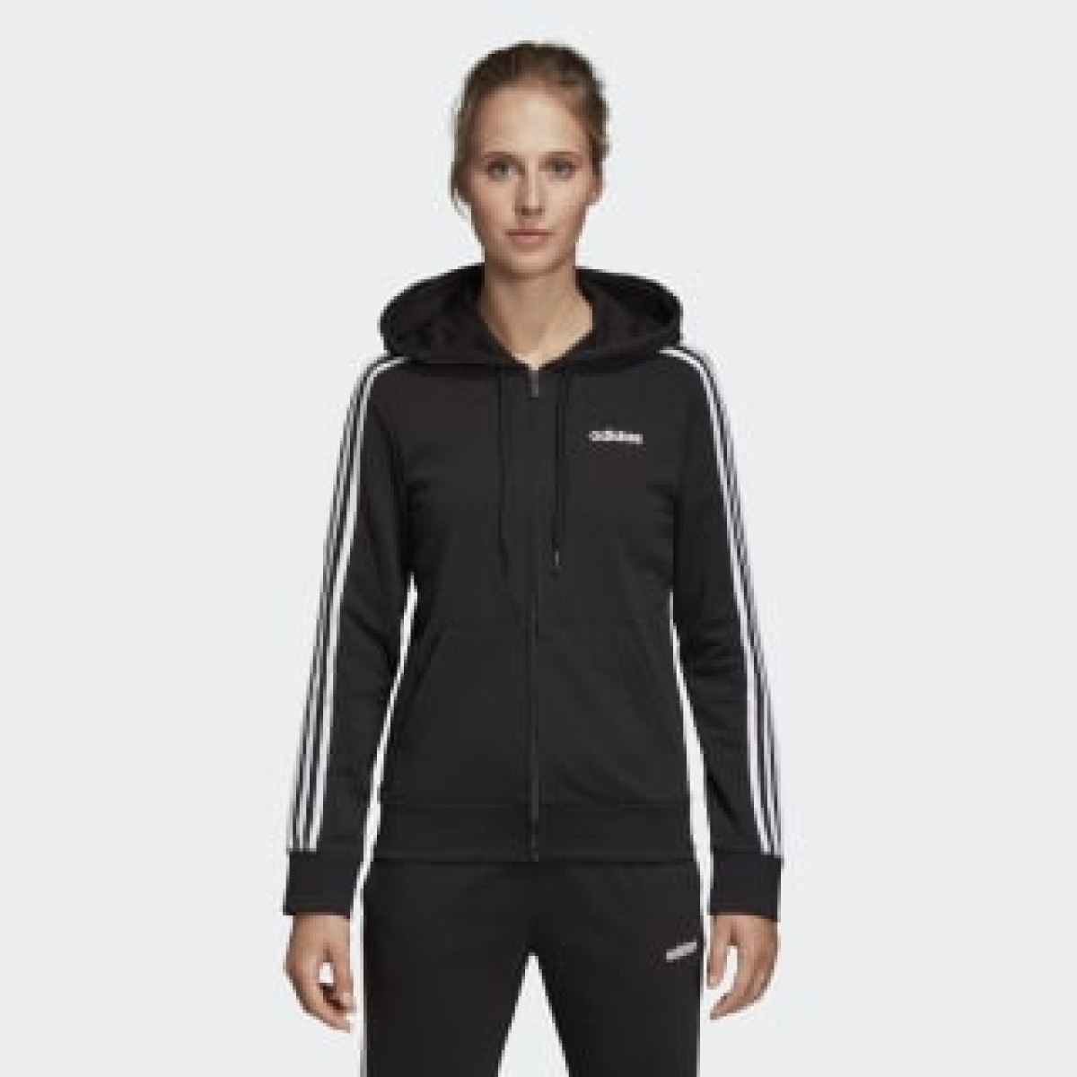 adidas essentials 3 stripe hoodie