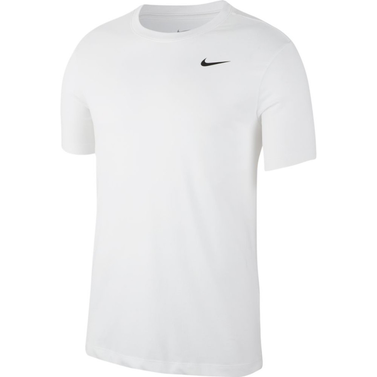 Nike Dri-FIT Solid Crew T-Shirt Black The Nike Dri-FIT T-Shirt delivers a  soft feel, sweat-wicking performance and a great range of motion to get you  through your workout in total comfort. Dri-FIT