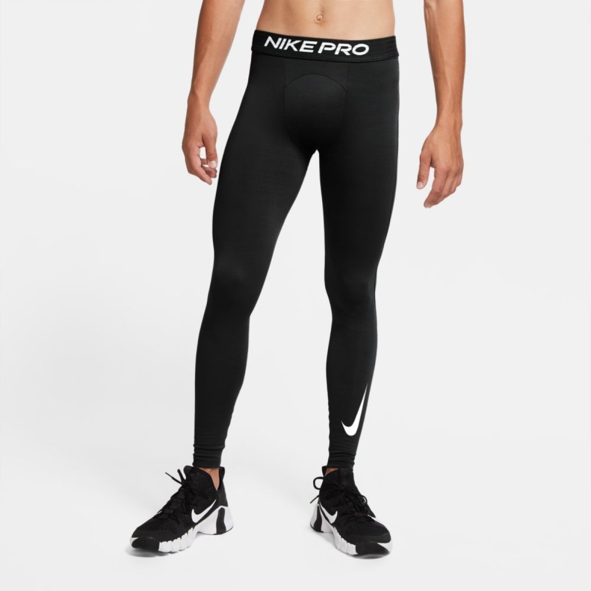 The Nike Pro Warm Tights are made of sweat-wicking fabric with ribbed ...