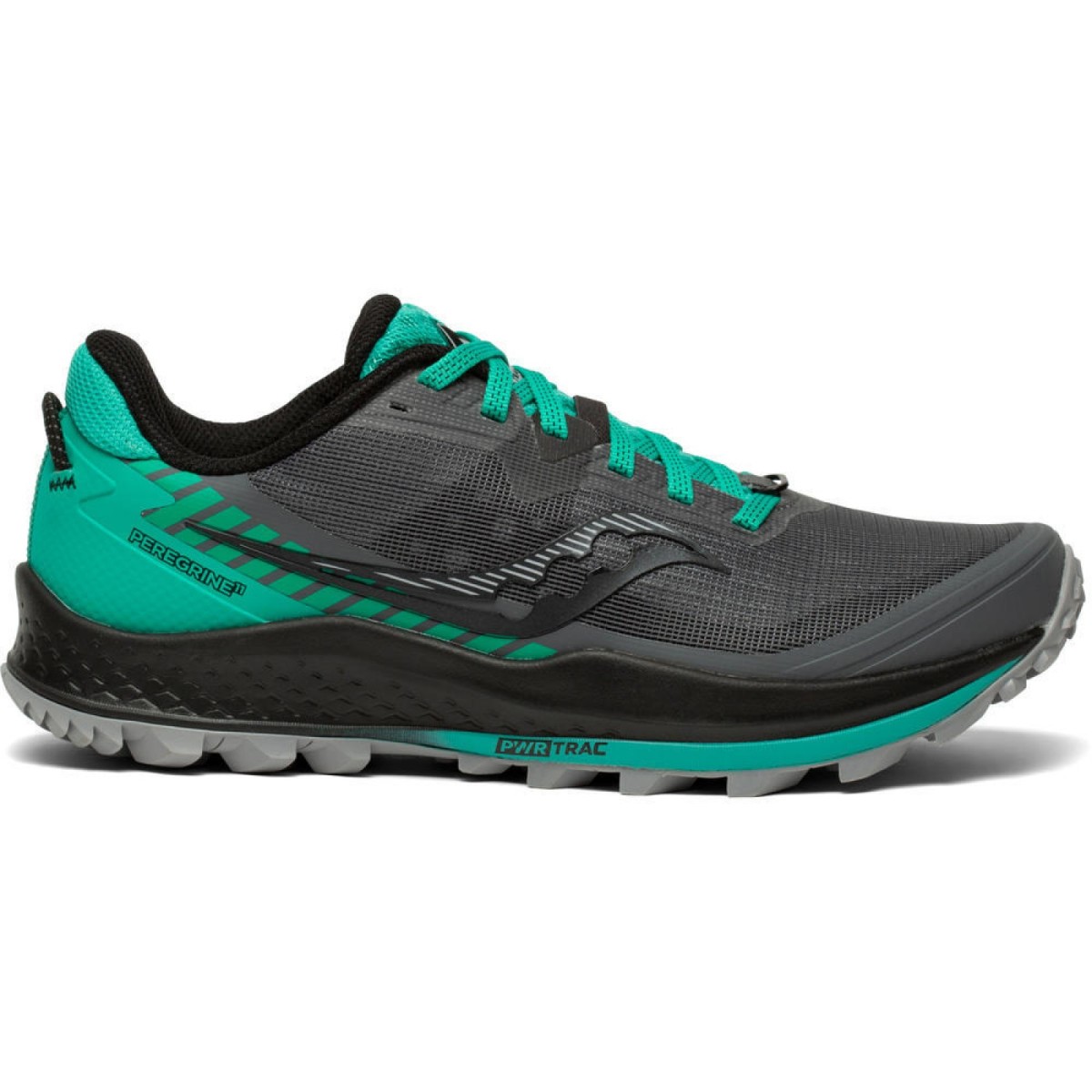 Saucony Peregrine 11 Shadow Grey / Jade Green Hit the trails at peak ...