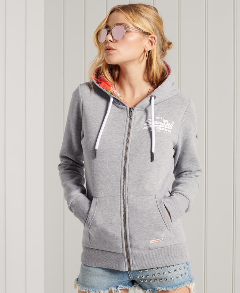 womens grey superdry hoodie