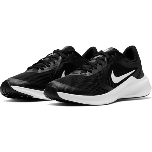 Nike Downshifter 10 Kids Running Shoe Black White Pick up the pace in the Nike Downshifter 10. Lightweight breathable materials help you feel your fastest in comfort and style. Breathable mesh