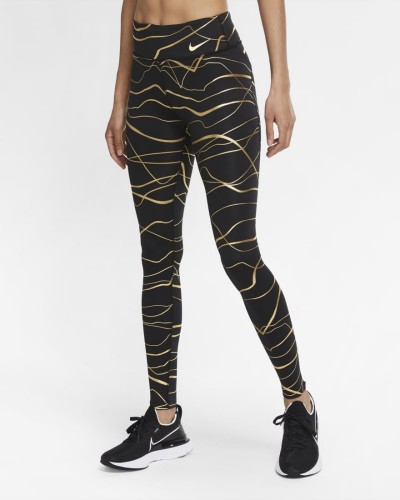 Nike Icon Clash Fast Tights Black / Metallic Gold Light up your route with the Nike Icon Clash Fast Tights. Stretchy fabric your moving freely, with plenty storage go-to