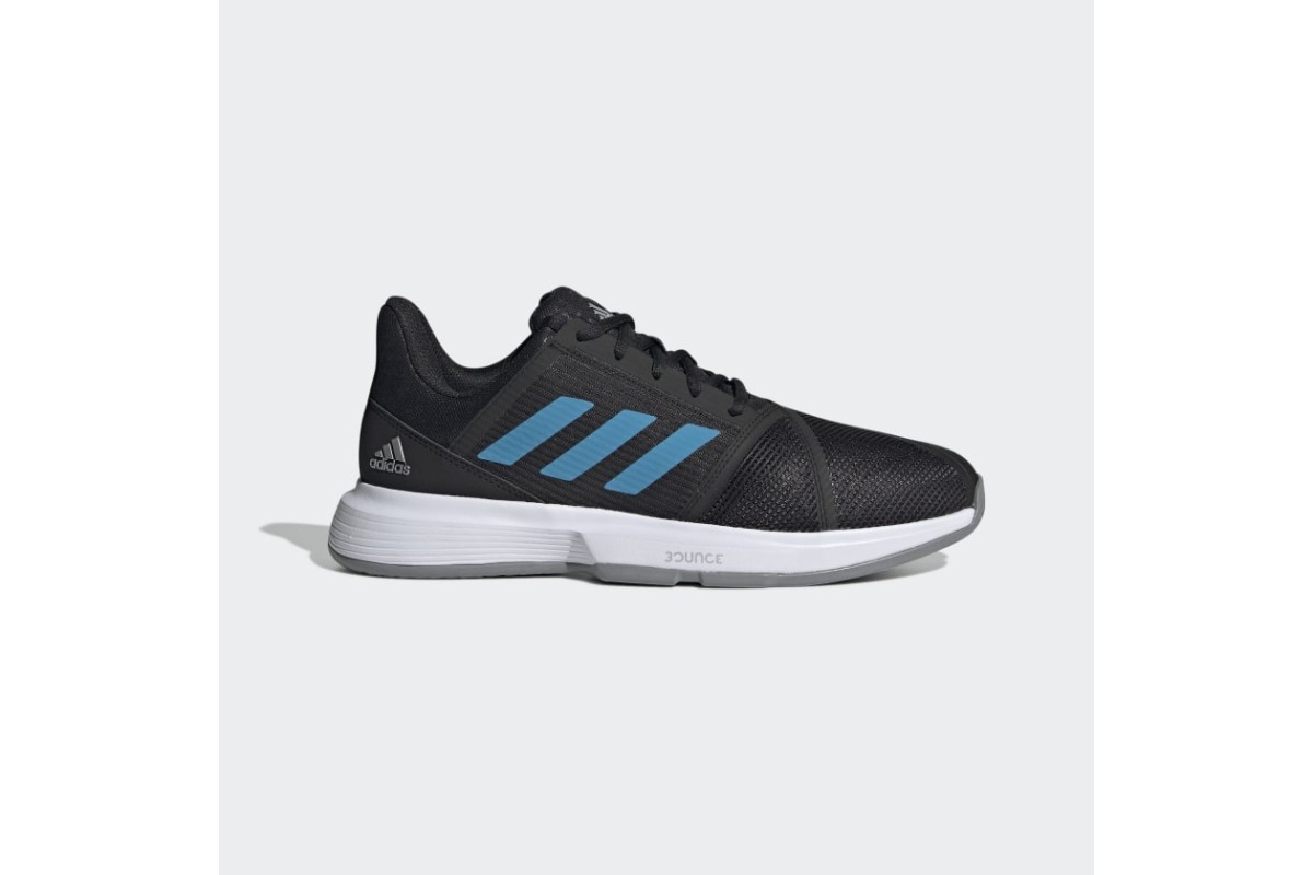 adidas CourtJam Bounce Tennis Shoes Core Black / Sonic Aqua / Cloud ...