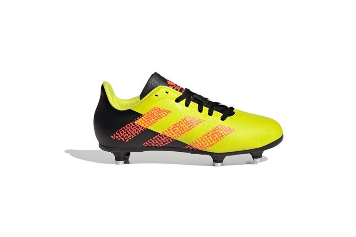 adidas Junior SG Rugby Boots Acid Yellow Red Black