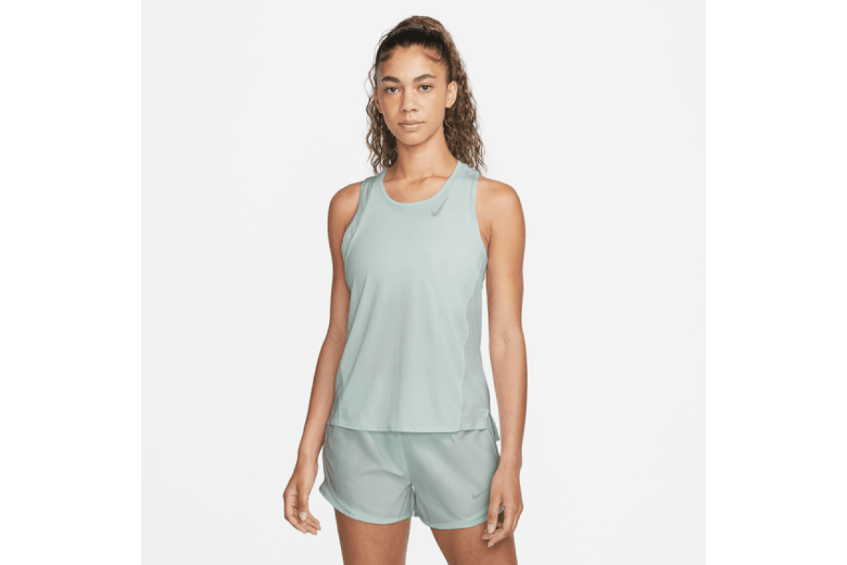 Nike Dri-FIT Race Singlet Barely Green Lightweight fabric and a ...