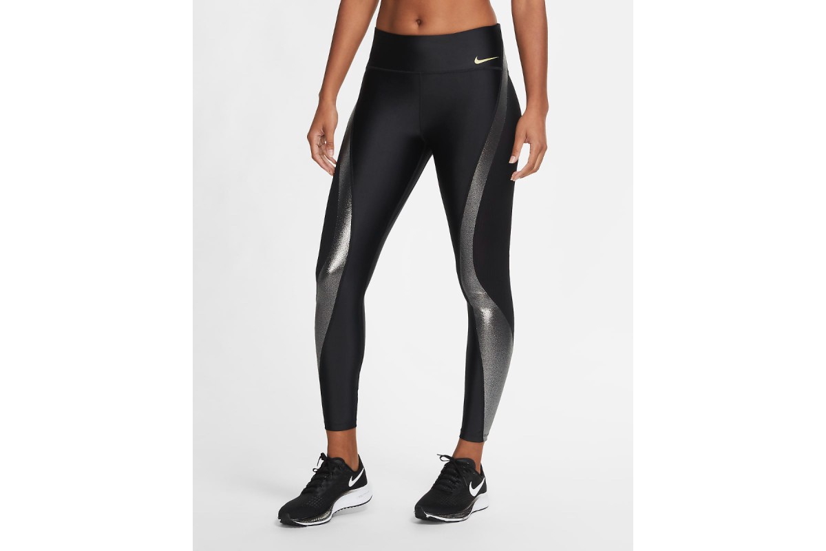 Nike Women Icon Clash Fast Black/Met Gold Running Tights (DM1511