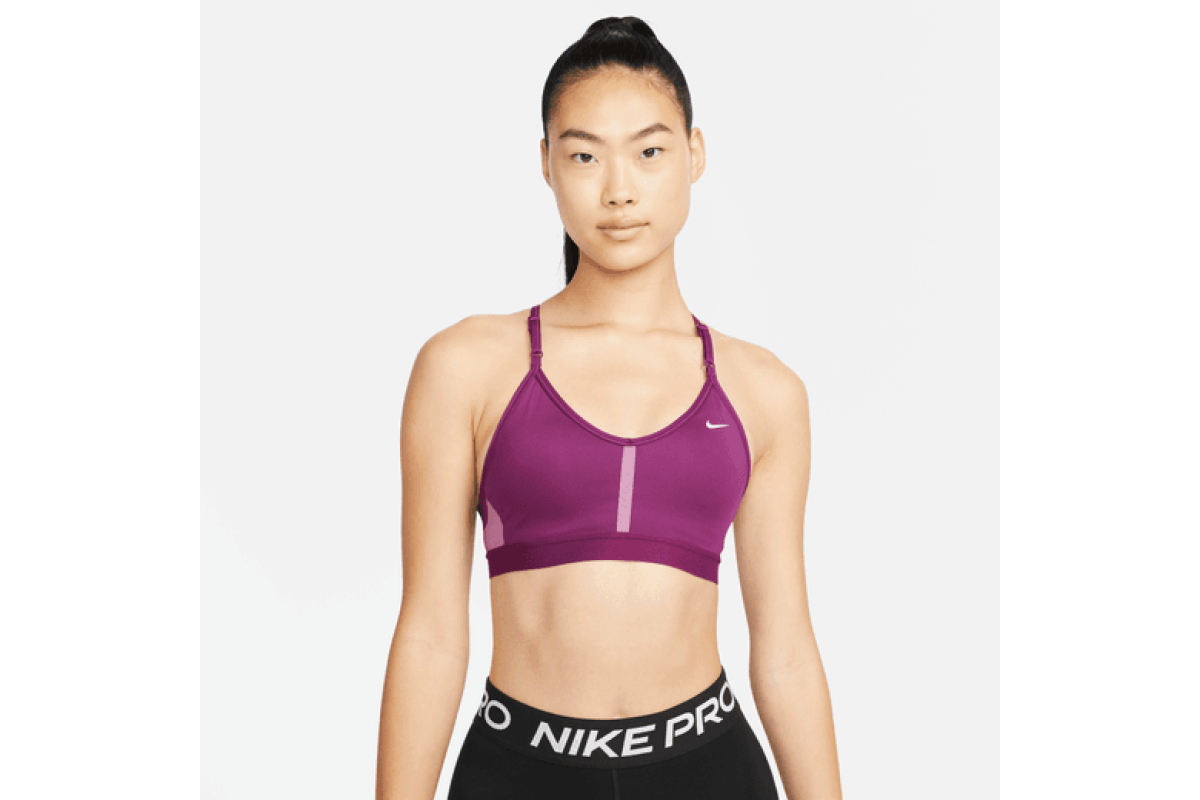 Nike Womens Dri-FIT Indy Padded Sports Bra Purple S