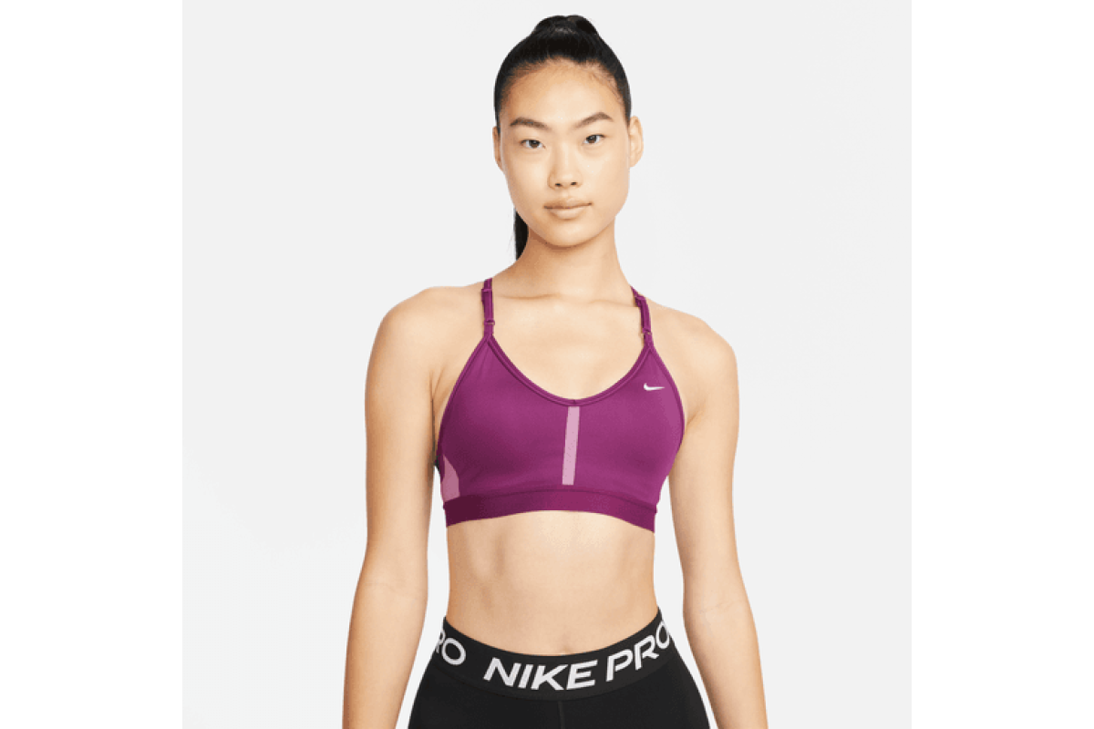 Nike Swoosh Medium-Support 1-Piece Pad Sports Bra Rosewood The