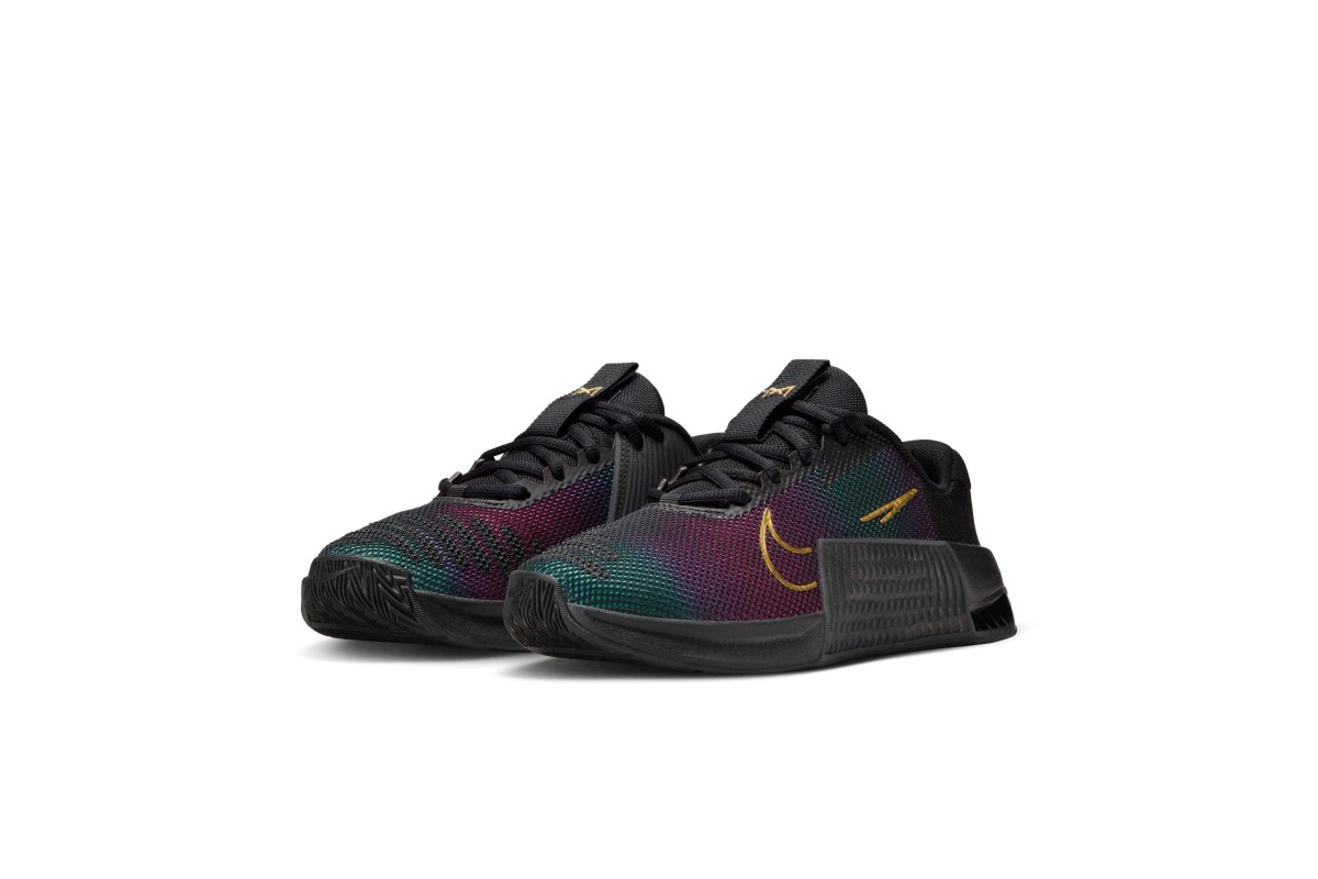 Nike Metcon 9 Premium Black Metallic Gold Fireberry Whatever