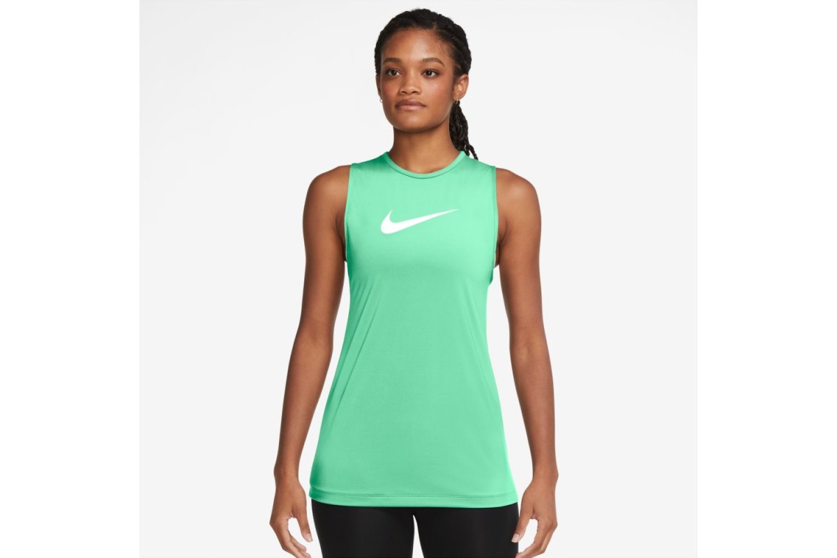 Nike Pro Essential Open Back GX Vest Green Glow The Nike Pro Tank is ...