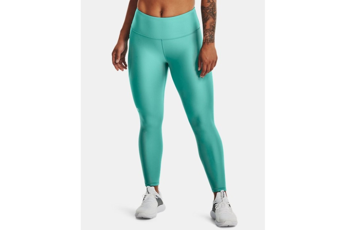 Under Armour HeatGear No-Slip Waistband Ankle Leggings Neptune Green  HeatGear® Armour is our original performance baselayer—the one you put on  first and take off last. So we made it extra comfortable by