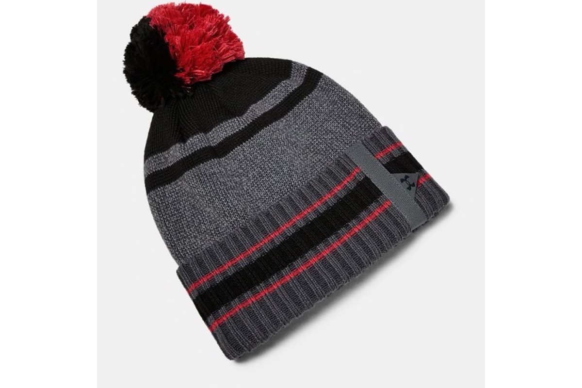 Under Armour Sportstyle Pom Beanie Durable stretch knit construction made of recycled fibres delivers all day comfort flexibility warmth Knit cuff adds contrast improves fit Relaxed slouch fit with cl...