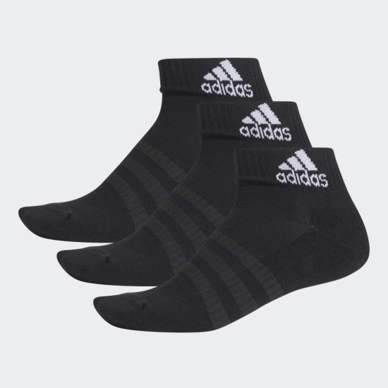 adidas Cushioned 3 Pack Of Ankle Socks Black