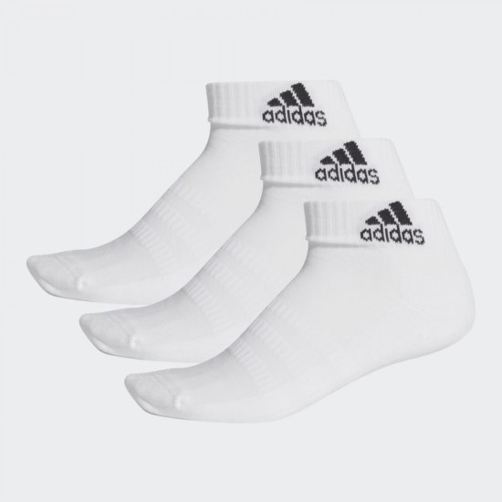adidas Cushioned 3 Pack Of Ankle Socks White