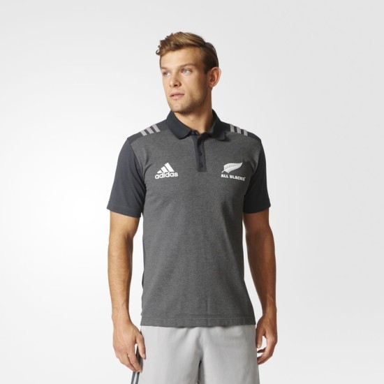 adidas New Zealand All Blacks Polo Shirt Grey
