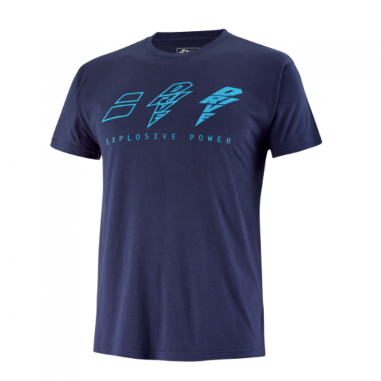 Babolat Drive Cotton T-Shirt Navy Blue