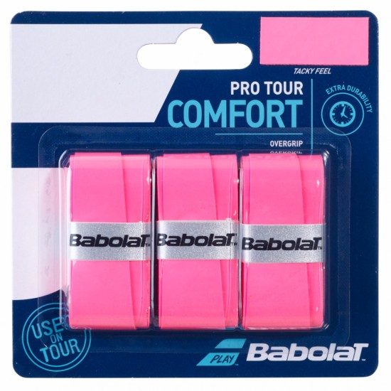 Babolat Pro Tour Overgrips (Pack of 3) Pink