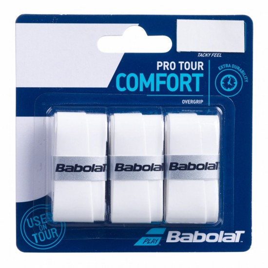 Babolat Pro Tour Overgrips (Pack of 3) White