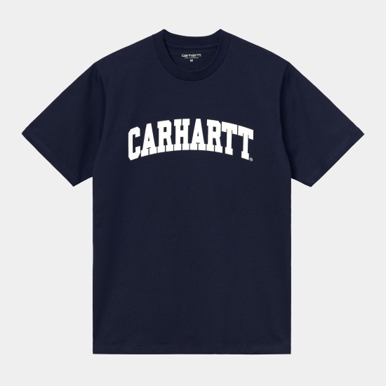 Carhartt WIP University T-Shirt Dark Navy / White