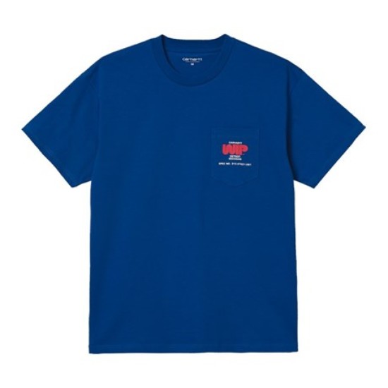 Carhartt WIP Worm Logo Pocket T-Shirt Gulf