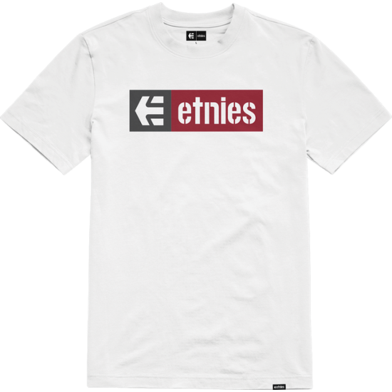 Etnies New Box Logo T-Shirt White / Red