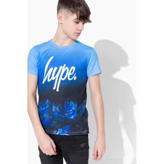 Hype Dripping Rose Kids T-Shirt Blue