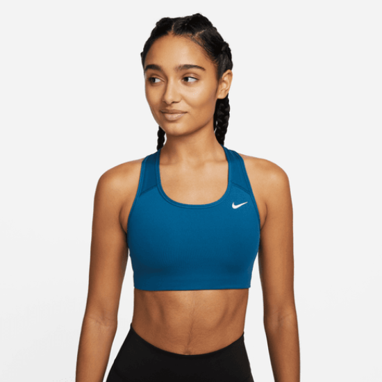 Nike Dri-FIT Swoosh Non-Padded Sports Bra Marina Blue