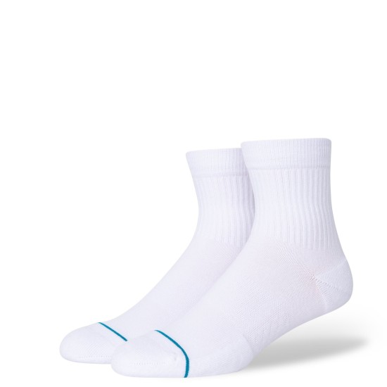 Stance Icon Quarter Socks White