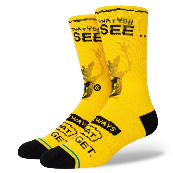 Stance Gremlins What You Get Socks Yellow