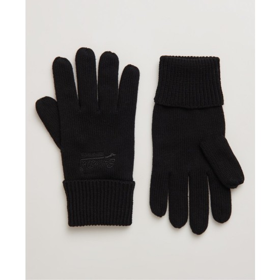 SuperDry Orange Label Gloves Black