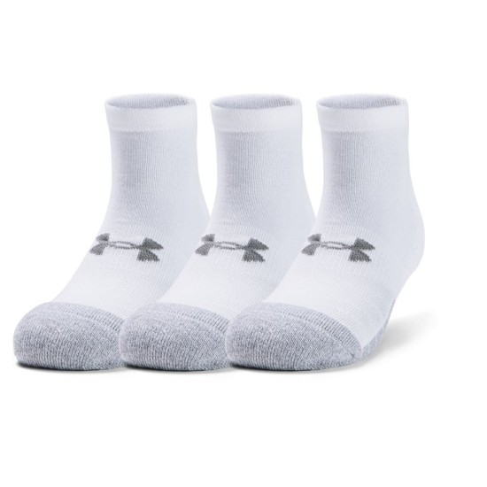 Under Armour HeatGear® Lo Cut Socks 3-Pack White HeatGear® fabric wicks ...