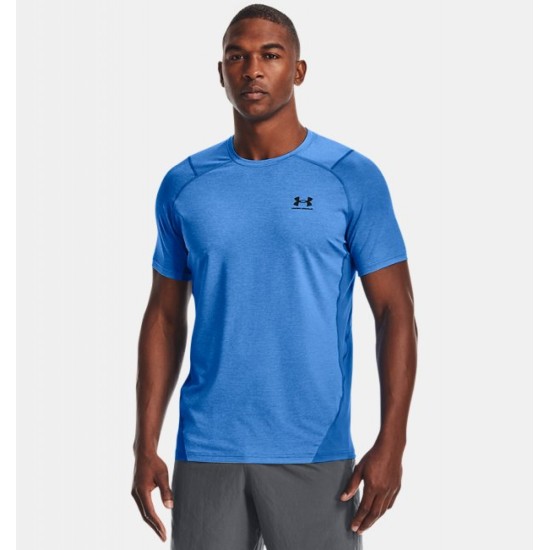 Under Armour HeatGear Armour Fitted Short Sleeve Blue HeatGear® Armour ...