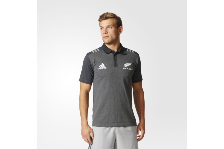 adidas New Zealand All Blacks Polo Shirt Grey