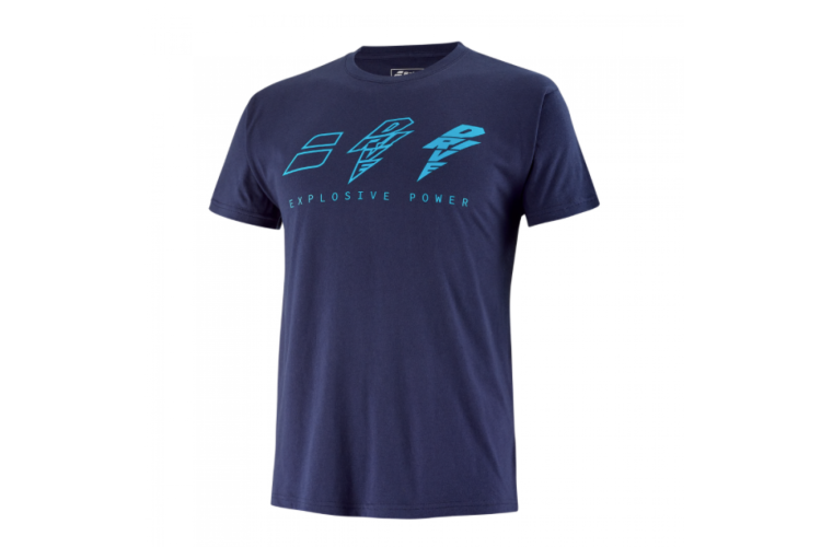 Babolat Drive Cotton T-Shirt Navy Blue