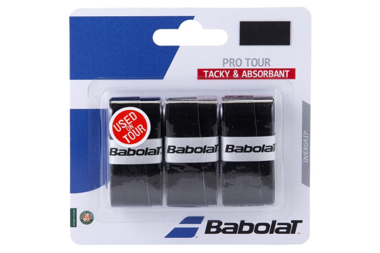Babolat Pro Tour Overgrips (Pack of 3) Black