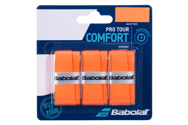 Babolat Pro Tour Overgrips (Pack of 3) Orange