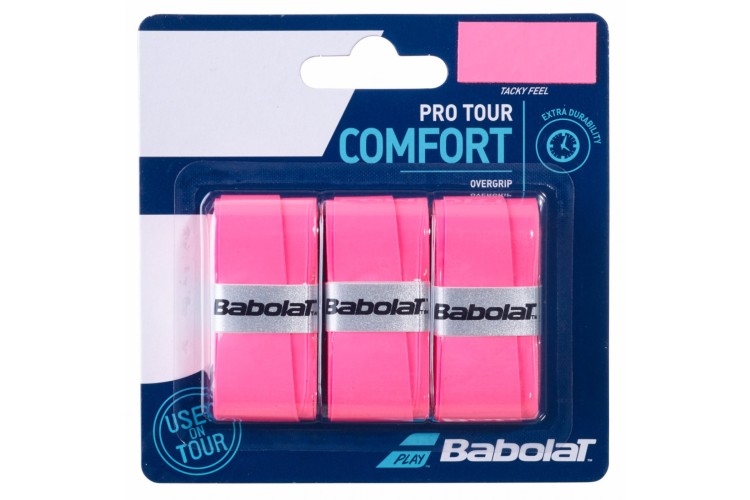 Babolat Pro Tour Overgrips (Pack of 3) Pink