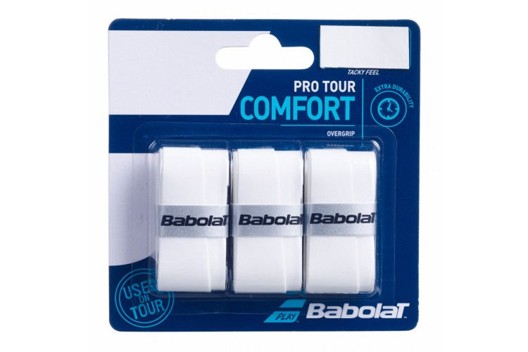 Babolat Pro Tour Overgrips (Pack of 3) White
