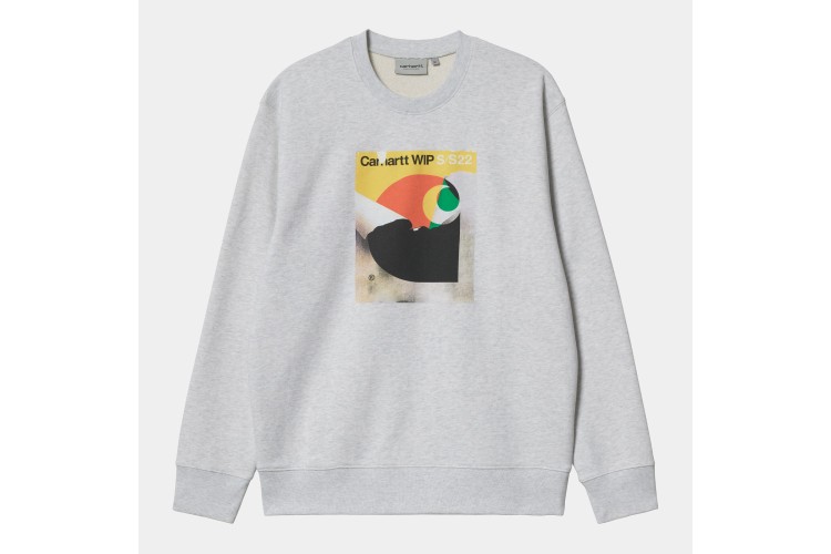 Carhartt WIP Book Cover Crew Sweatshirt Ash Heather