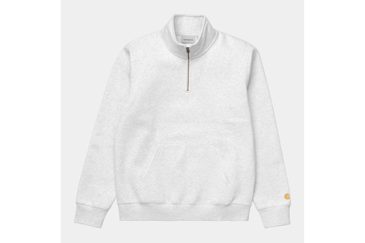 Carhartt WIP Chase Logo Half Zip Sweatshirt Ash