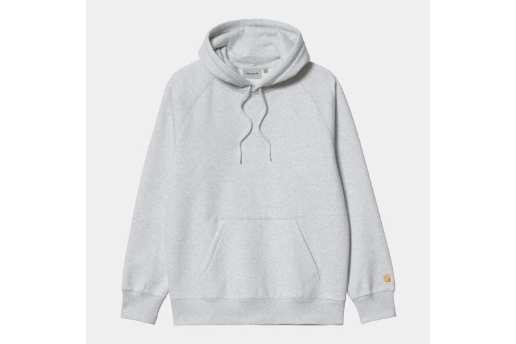 Carhartt WIP Chase Logo Hooded Sweatshirt Ash