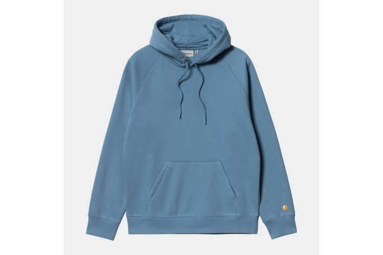 Carhartt WIP Chase Logo Hooded Sweatshirt Blue