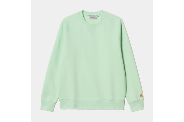 Carhartt WIP Chase Logo Sweatshirt Pale Spearmint / Gold