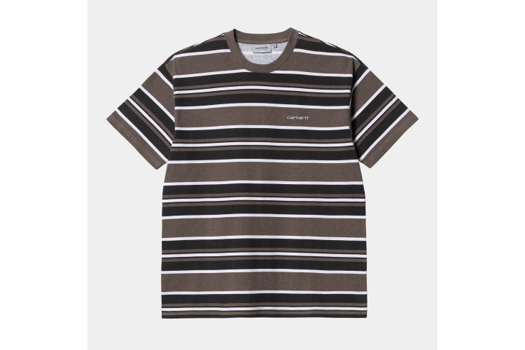 Carhartt WIP Corfield Stripe T-Shirt Anchor Green