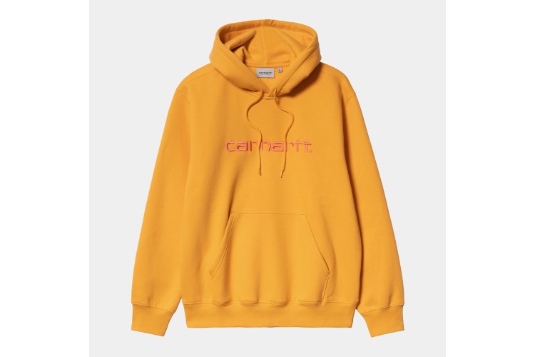 Carhartt WIP Embroidered Hooded Sweatshirt Pale Orange / Elba