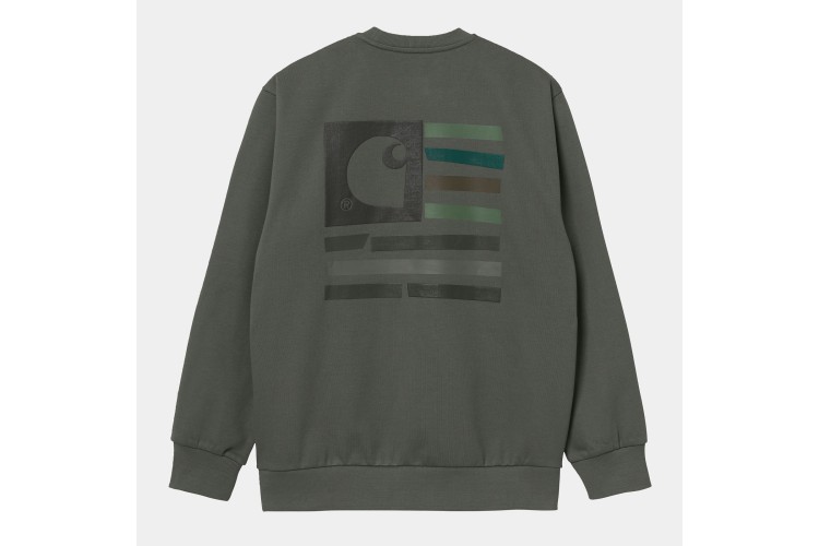 Carhartt WIP Medley State Crew Sweatshirt Thyme Green