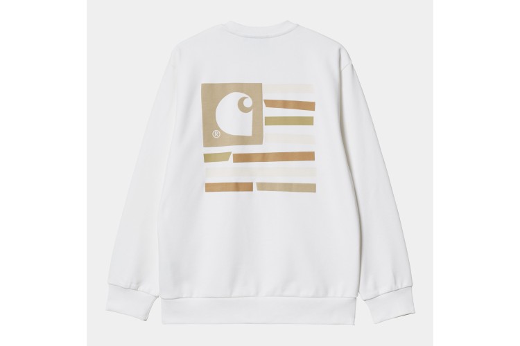 Carhartt WIP Medley State Crew Sweatshirt White