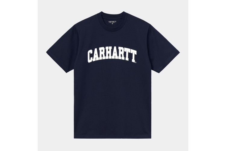 Carhartt WIP University T-Shirt Dark Navy / White
