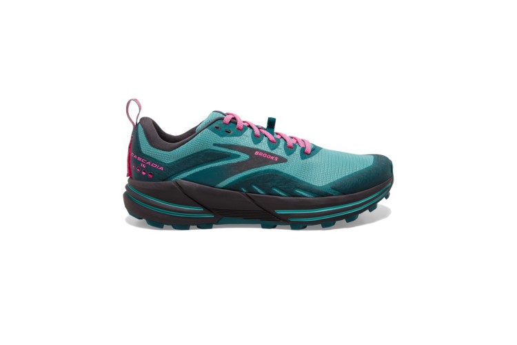 Brooks Cascadia 16 Porcelain / Blue Coral / Pink